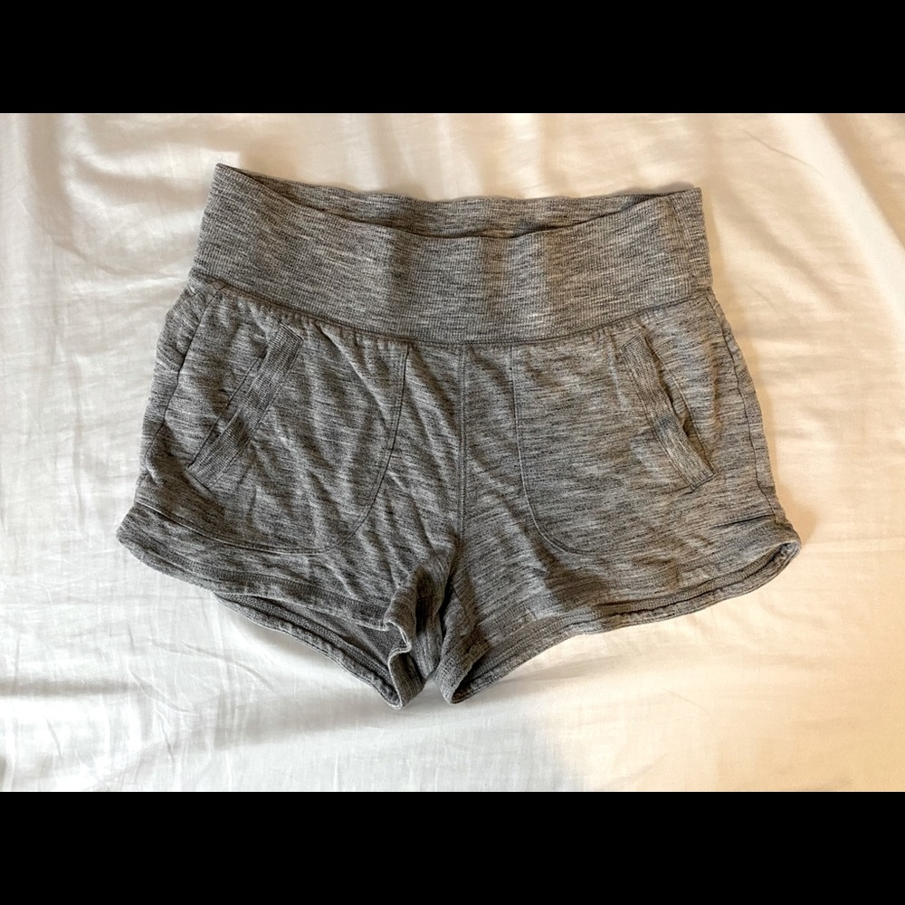Athleta Gray Lounge Shorts with Pockets